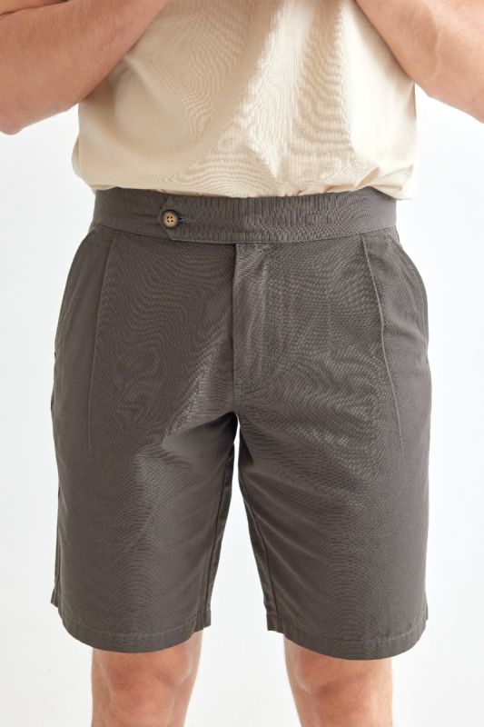 Khaki Bros - Loose Fit Shorts - กางเกงขาสั้น ทรง Loose Fit - KM22T005 - Lt.Khaki