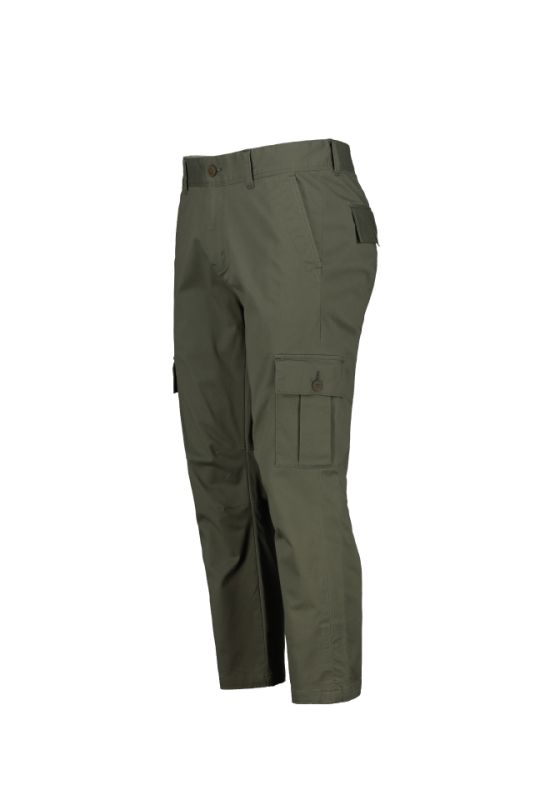 Khaki Bros. - Cropped Cargo Pants - กางเกงขายาว - กางเกงคาร์โก้ - KM21A002 Olive