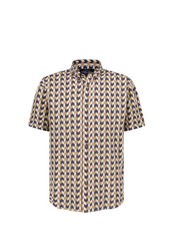 Khaki Bros - Short Sleeve Shirt - เสื้อเชิ๊ตแขนสั้นพิมพ์ลาย - KM22S010