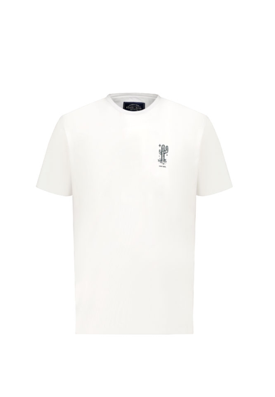 Khaki Bros. - คาคิบรอส - Round neck T-shirt - เสื้อยืดคอกลม - KM22K020 - White