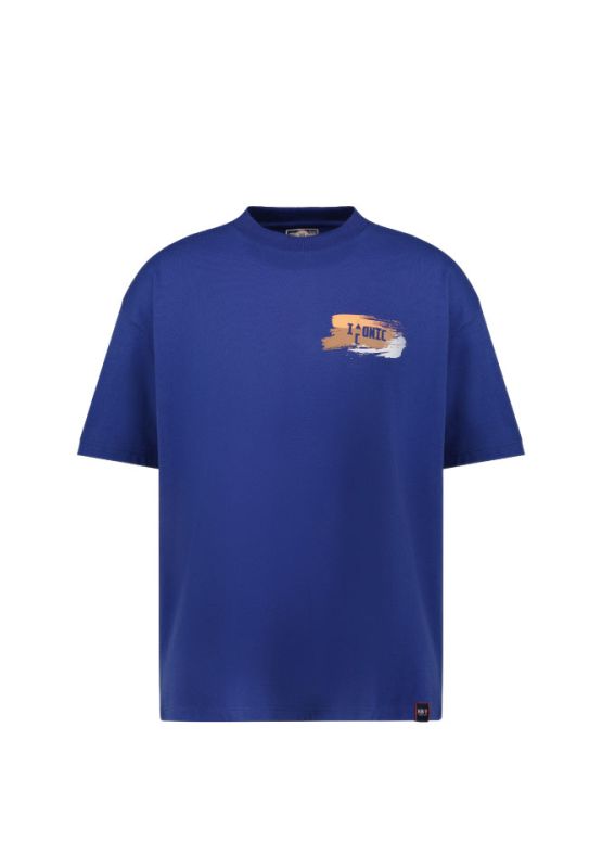 Khaki Bros. - คา คิ บรอส. - Round T-shirt loose fit - เสื้อยืดคอกลม - KM22K014 - Md.Blue