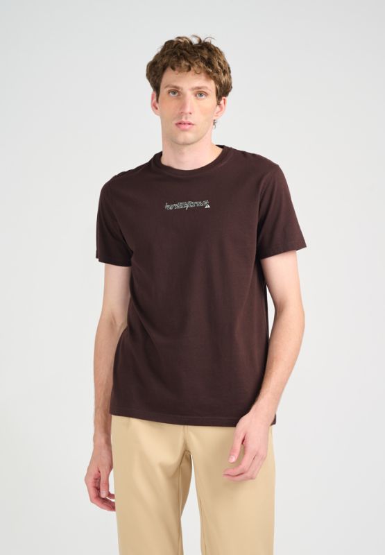 Khaki Bros. - คาคิ บรอส - Round neck T-shirt - เสื้อยืดคอกลม - KM23K043 - Dk Brown