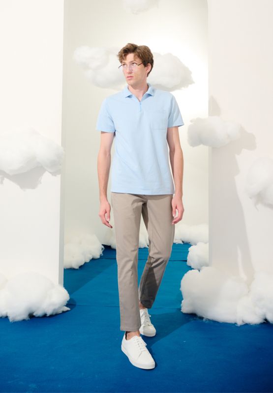 Khaki Bros - Polo T-Shirt - เสื้อโปโลแขนสั้น - KM23K029 - Turquoise