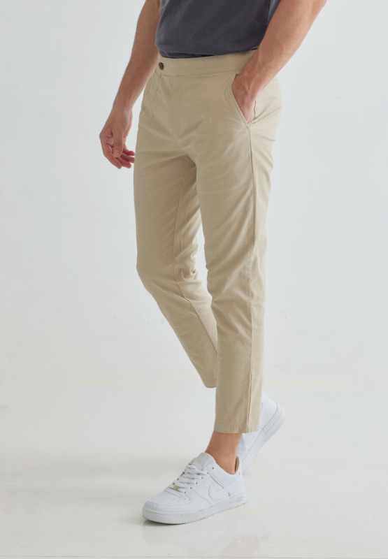 Khaki Bros. - Cropped Pants Slim Fit - คาคิ บรอส - กางเกงครอป ทรง Slim Fit - KM22A005
