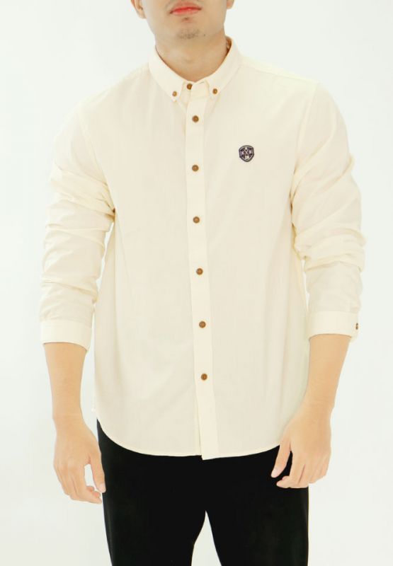 Khaki Bros. - Long Sleeve Shirt - เสื้อเชิ๊ตแขนยาว - KM22S013 - Ivory
