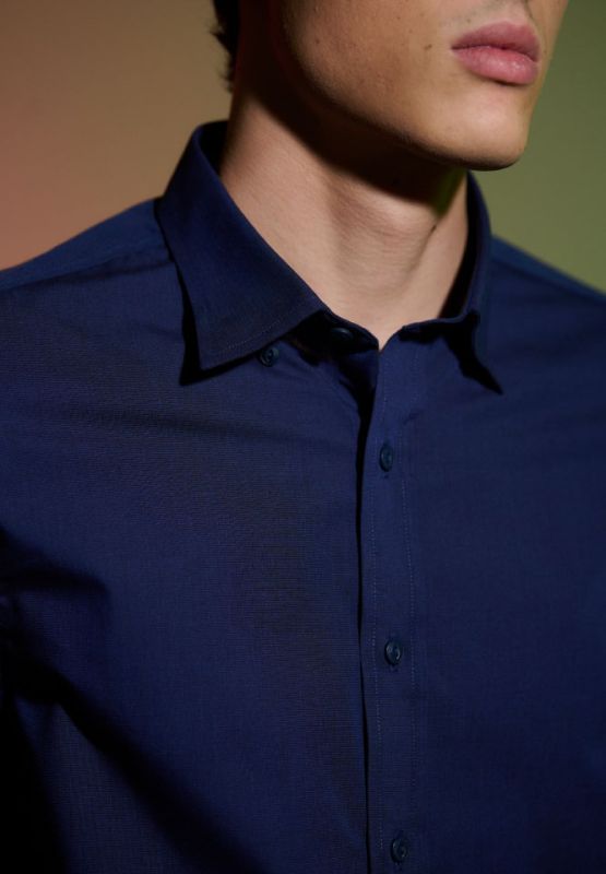 Khaki Bros. - Long Sleeve Shirt - เสื้อเชิ๊ตแขนยาว - KM22S016 - Navy