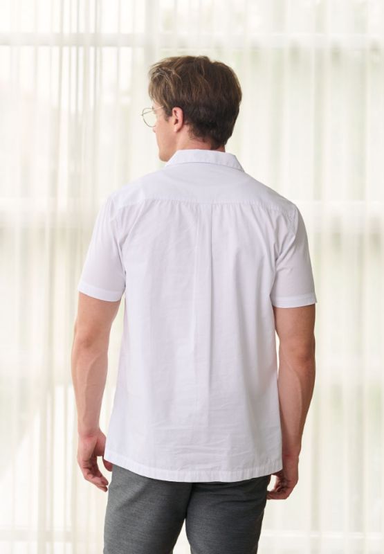 Khaki Bros - Short Sleeve Pullover Shirt - เสื้อเชิ้ตแขนสั้น - KM22S017 - White