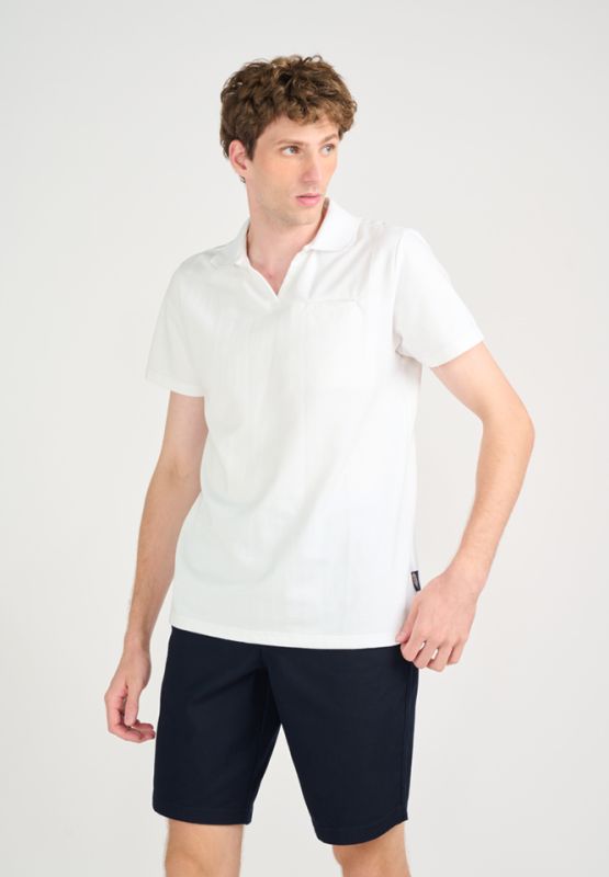 Khaki Bros - Polo T-Shirt - เสื้อโปโลแขนสั้น -KM23K027-White