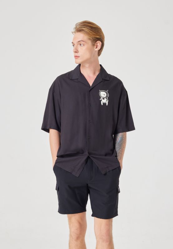 Khaki Bros - คา คิ บรอส. - Short Sleeve loose Shirt - เสื้อเชิ้ตแขนสั้น - KM23S027