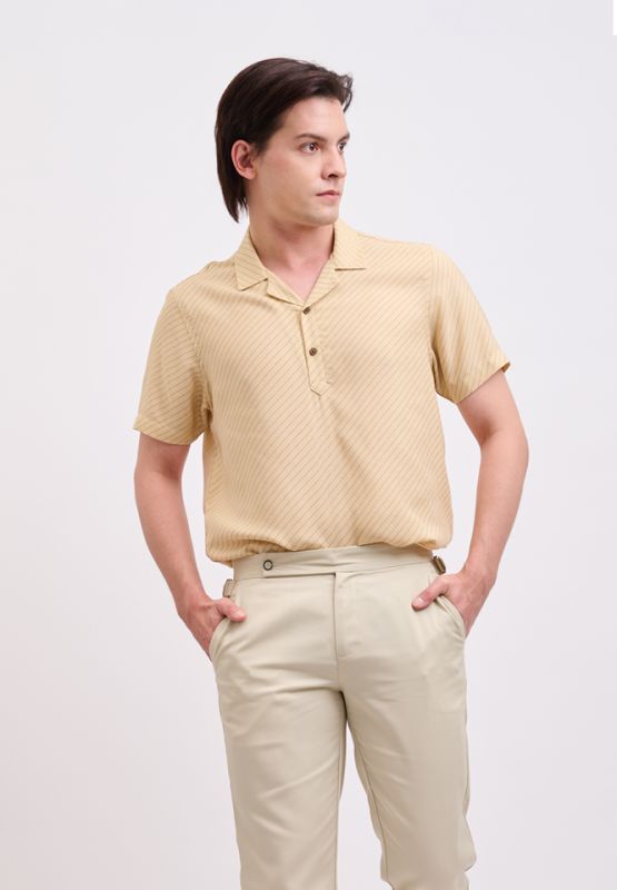 Khaki Bros - Short Sleeve Pullover Shirt - เสื้อเชิ๊ตแขนสั้น - ทรง Pullover - KM23S011