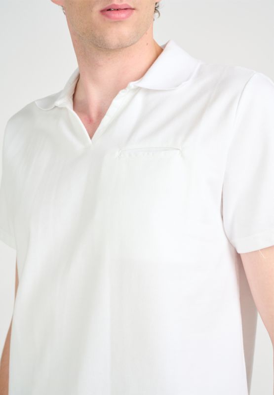 Khaki Bros - Polo T-Shirt - เสื้อโปโลแขนสั้น -KM23K027-White