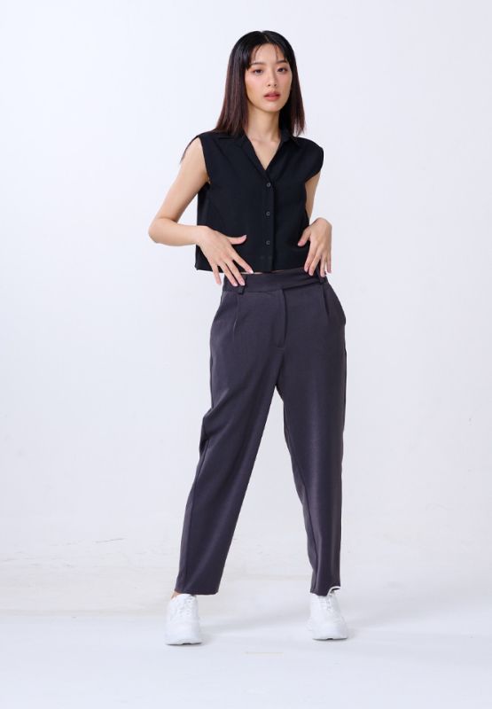 Khaki Bros. - Ladies - Pegged High waist Pants - กางเกงขายาว - KL24B002