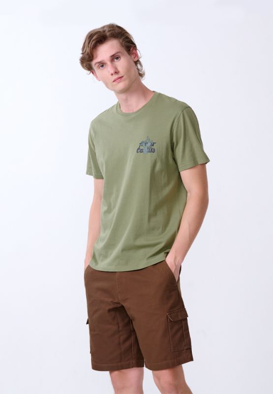 Khaki Bros. - คาคิบรอส - Round neck T-shirt Regular Fit - เสื้อยืดคอกลม - KM24K003