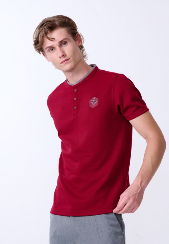 Khaki Bros. - Henley T-shirt - เสื้อ Henley แขนสั้น - KM24K016