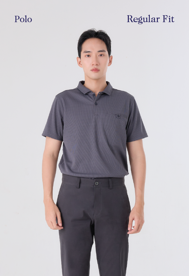 Khaki Bros. - คาคิบรอส  - Polo T-Shirt - เสื้อโปโลแขนสั้น ทรง Regular Fit - KM26K023