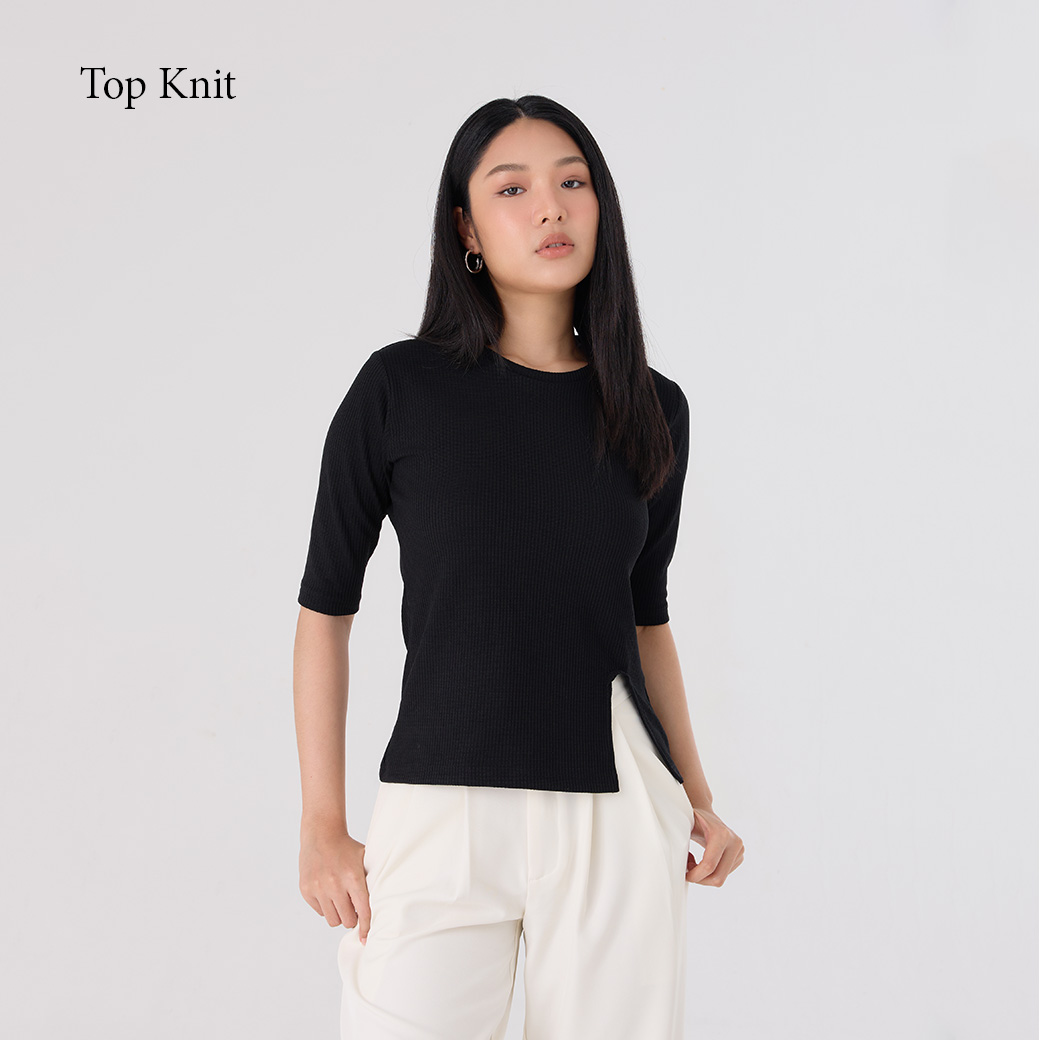 Khaki Bros. - คาคิบรอส - Ladies - Top Knit T-shirt - เสื้อยืดคอกลม - KL26K004