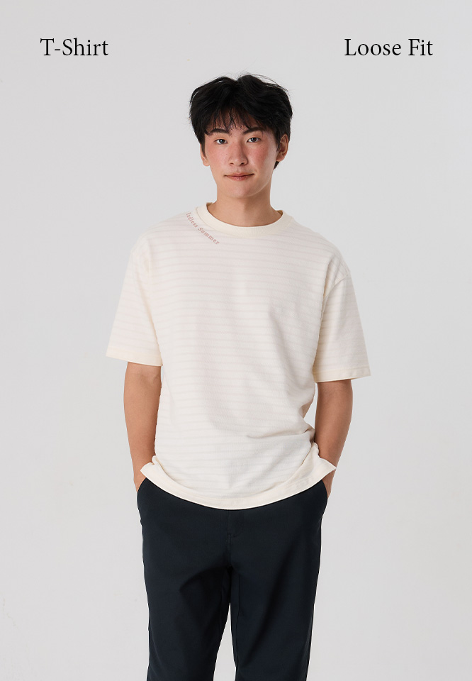 Khaki Bros. - คาคิบรอส - Round neck T-shirt Loose Fit - เสื้อยืดคอกลม ทรง Loose Fit - KM26K007