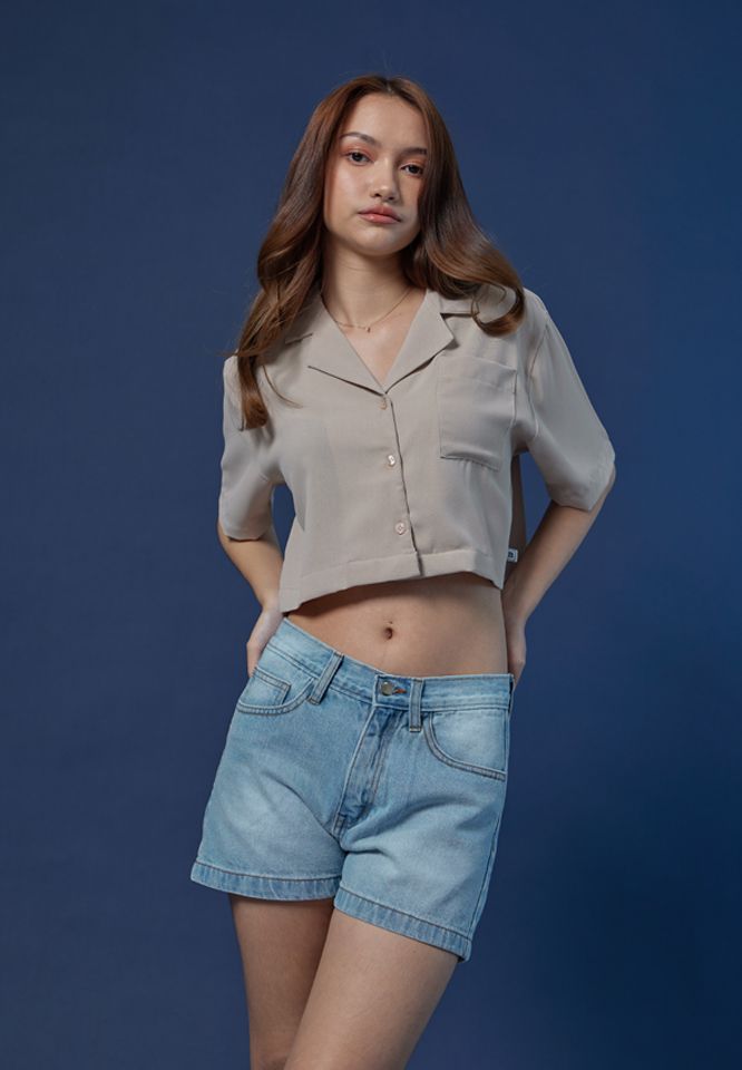 Billings by Khaki Bros. - Top Shirt - เสื้อเชิ้ตแขนสั้น ทรง Loose fit BL23S001