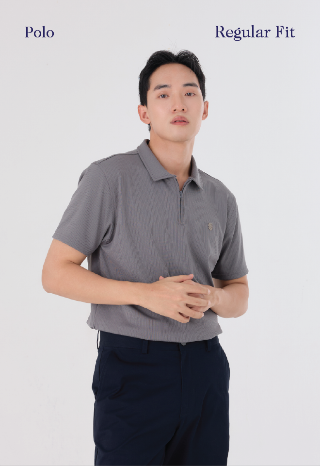 Khaki Bros. - คาคิบรอส  - Polo T-Shirt - เสื้อโปโลแขนสั้น ทรง Regular Fit - KM26K024