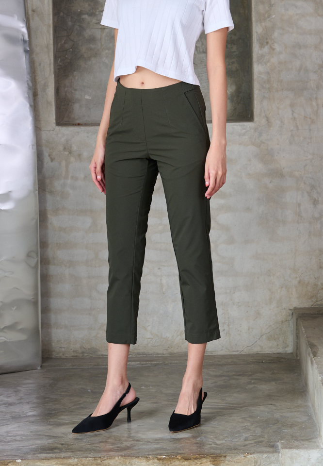 Khaki Bros. - Tapered Cropped - กางเกงครอปสำหรับผู้หญิง - KL22B001