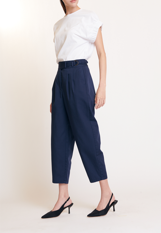 Khaki Bros. - Pegged High waist Pants - กางเกงขายาวสำหรับผู้หญิง - KL23B002