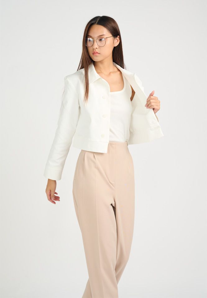 Khaki Bros. - Ladies - Crop Jacket - เสื้อแจ็คเก็ตสำหรับผู้หญิง - KL23J002