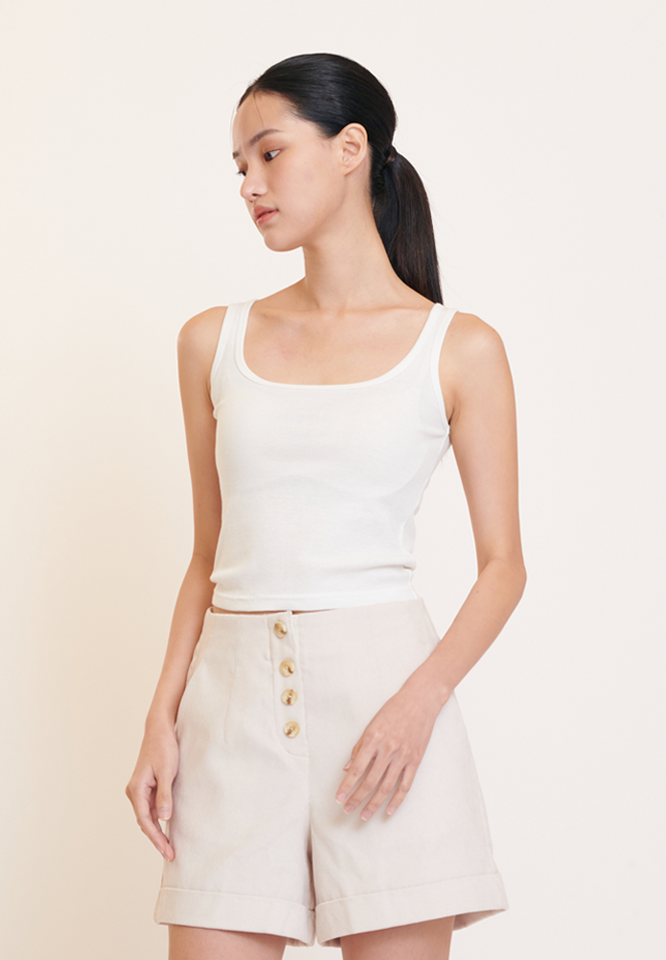 Khaki Bros. เสื้อกล้าม ทรงครอป Tank Top Crop Knit  KL23K001