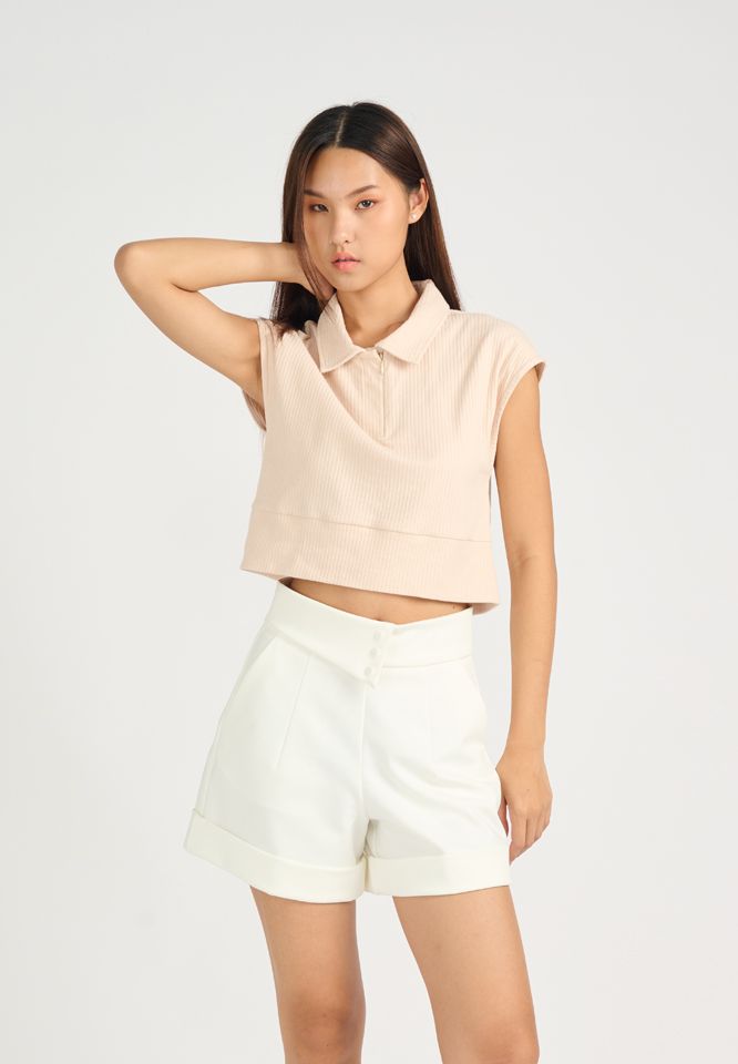 Khaki Bros. - Polo Cropped - เสื้อโปโลทรงครอป - KL23K007
