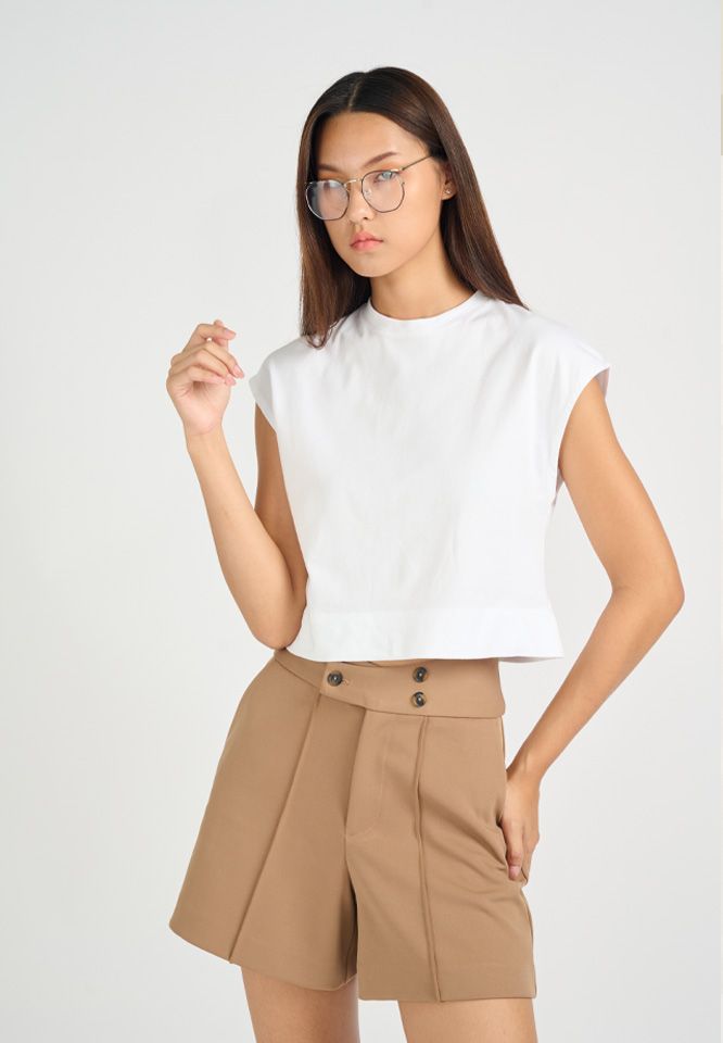 Khaki Bros. - Ladies - Crop Top - เสื้อครอปคอกลม - KL23K008