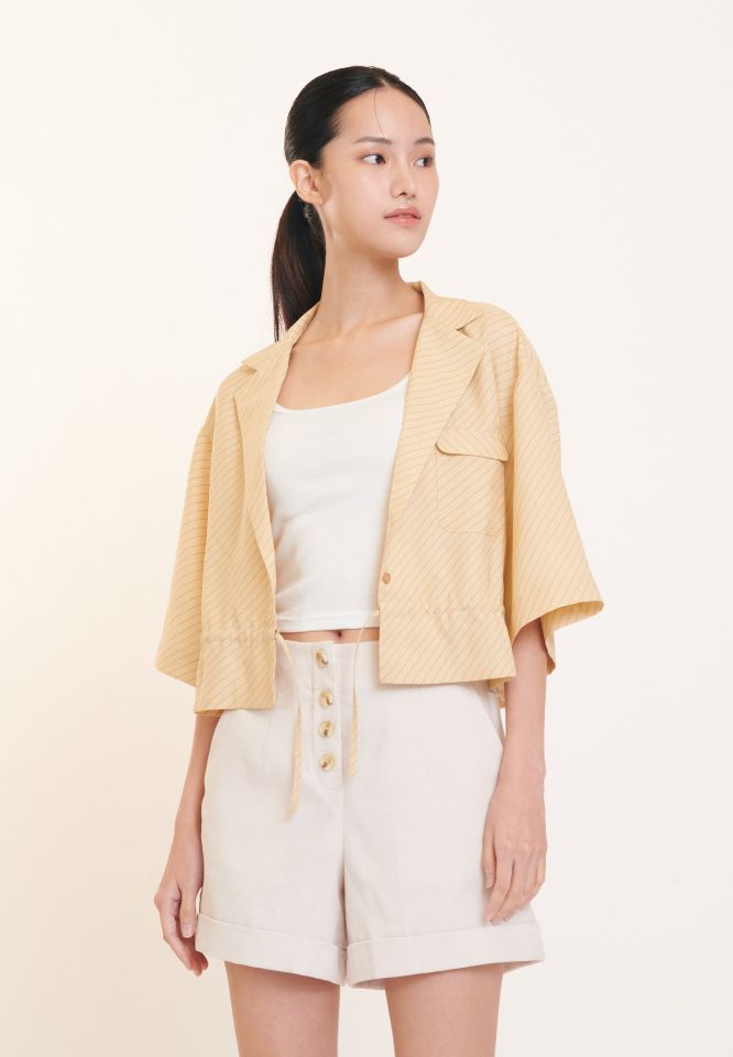 Khaki Bros. - Ladies - Top Crop Shirt - เสื้อเชื้ตครอป - KL23S003