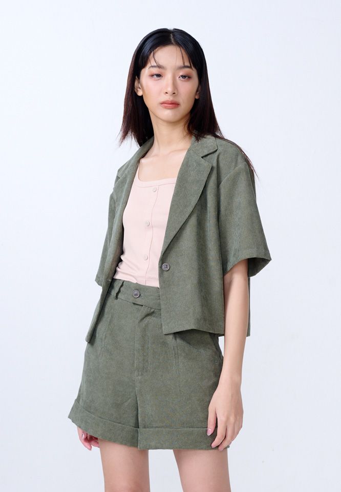 Khaki Bros. - Ladies - Blazer Loose Crop - เสื้อเบลเซอร์สำหรับผู้หญิง - KL24J001