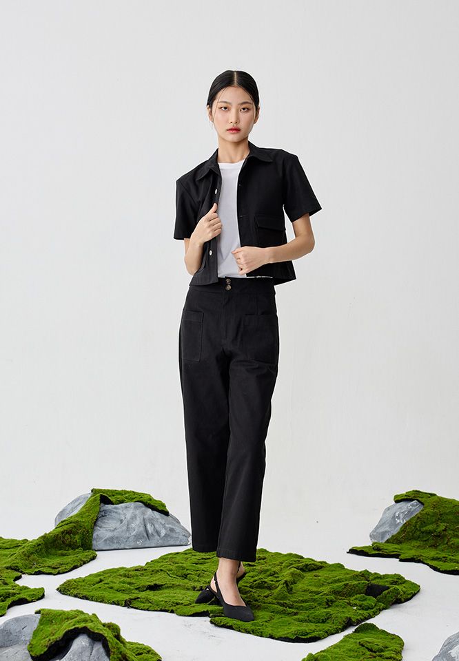  Khaki Bros. - Hight Waist Pants - กางเกงขายาวสำหรับผู้หญิง - KL25B001