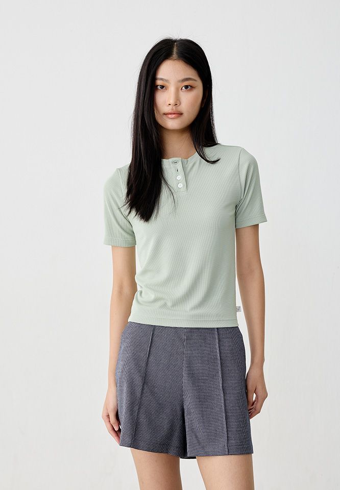 Khaki Bros. - คาคิบรอส - Top Knit T-shirt - เสื้อยืดคอกลม - KL25K002
