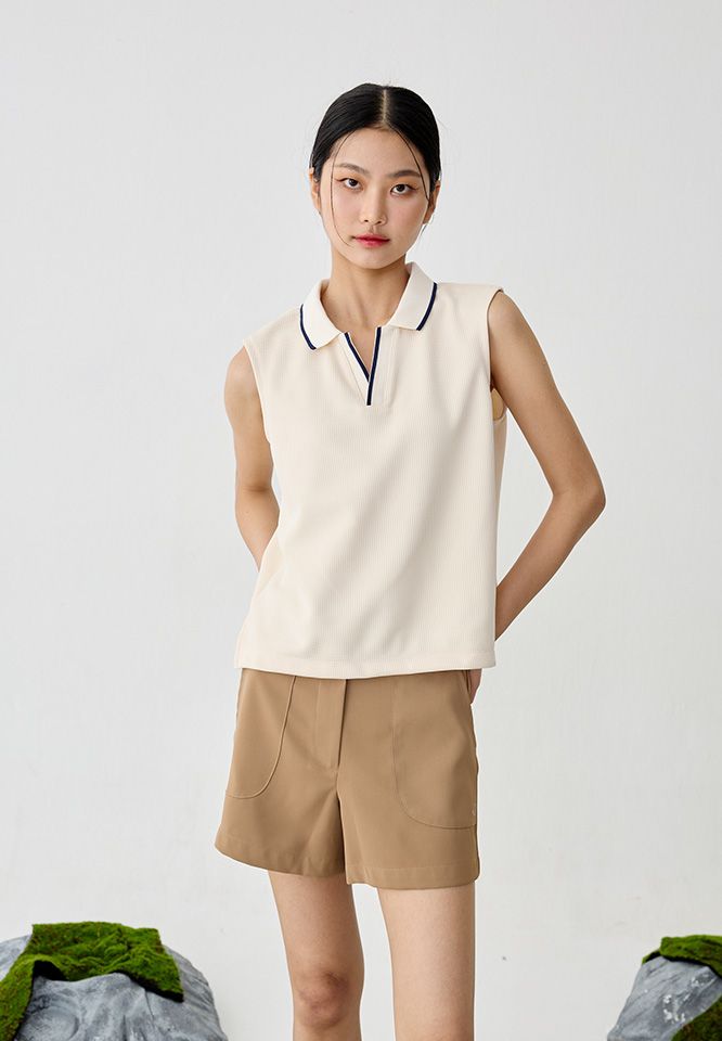 Khaki Bros. - คาคิบรอส - Ladies - Top Knit T-shirt - เสื้อยืดคอกลม - KL25K004