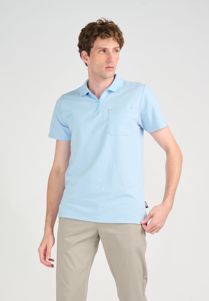 Khaki Bros - Polo T-Shirt - เสื้อโปโลแขนสั้น - KM23K029 - Turquoise