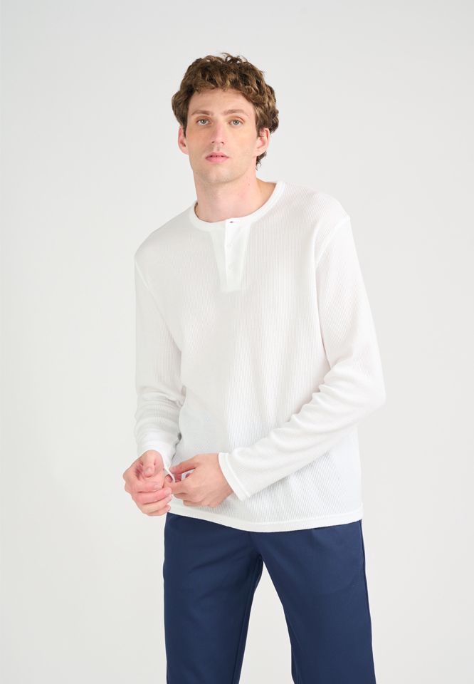Khaki Bros. - คา คิ บรอส. - Henley - เสื้อเฮนเล่แขนยาว - KM23K037