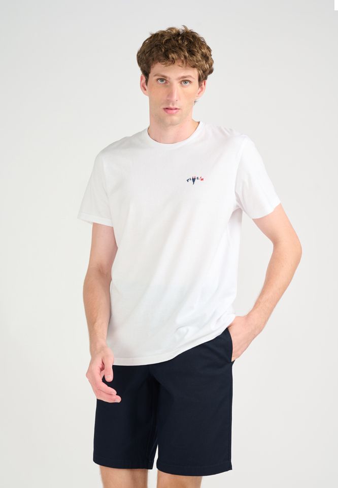 Khaki Bros. - คาคิ บรอส - Round neck T-shirt - เสื้อยืดคอกลม - KM23K044 - White