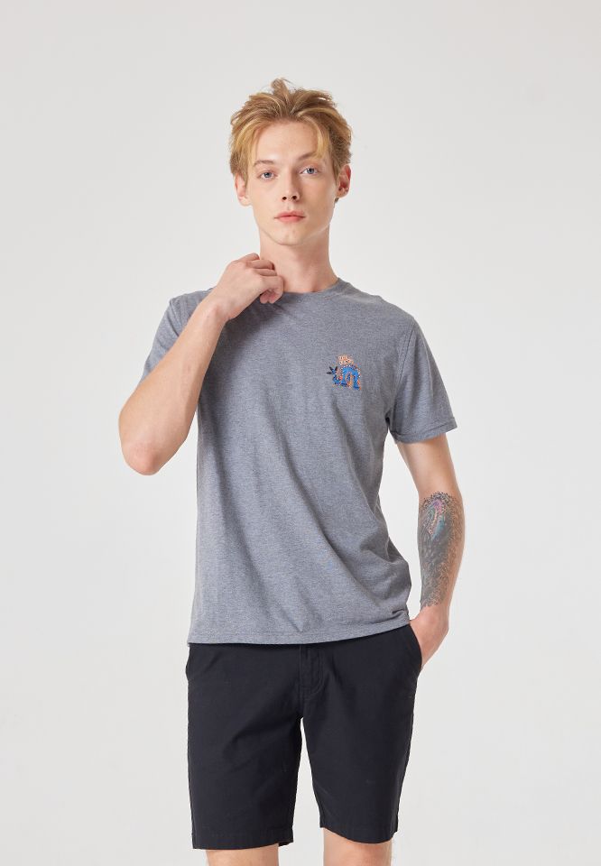 Khaki Bros. - คาคิบรอส - Round neck t-shirt loose fit - เสื้อยืดคอกลม - KM23K059