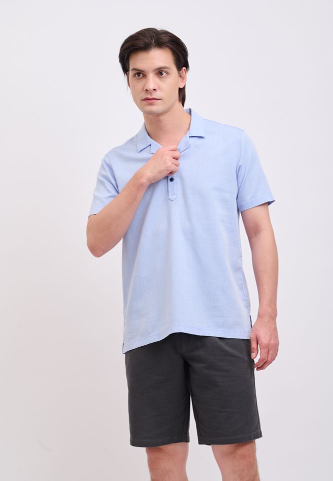 Khaki Bros - ShortSleeve Pullover Shirt - เสื้อเชิ๊ตแขนสั้น - ทรง Pullover - KM23S012