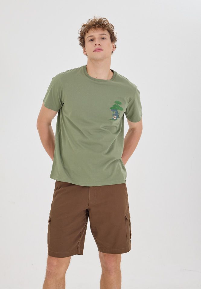 Khaki Bros. - คาคิบรอส - Round neck T-shirt Regular Fit - เสื้อยืดคอกลม - KM24K033