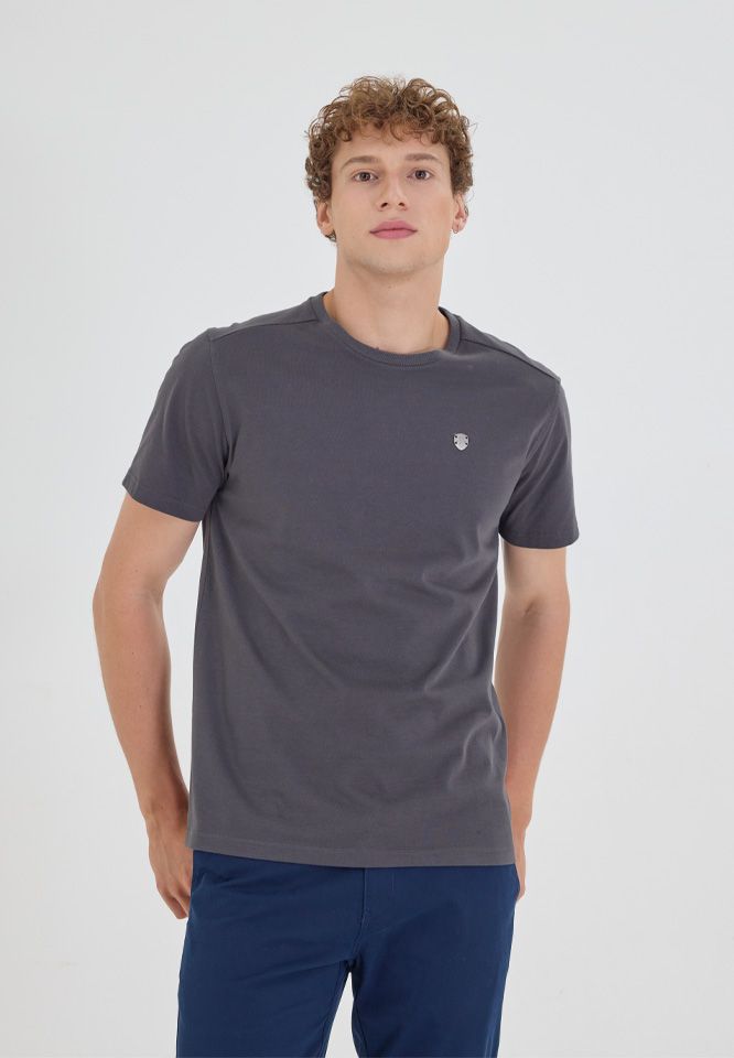 Khaki Bros. - คาคิบรอส - Round neck T-shirt Regular Fit - เสื้อยืดคอกลม - KM24K034