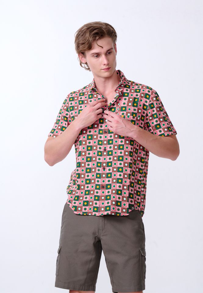 Khaki Bros. - คาคิบรอส - Short sleeve shirt - เสื้อเชิ้ตแขนสั้น - KM24S008