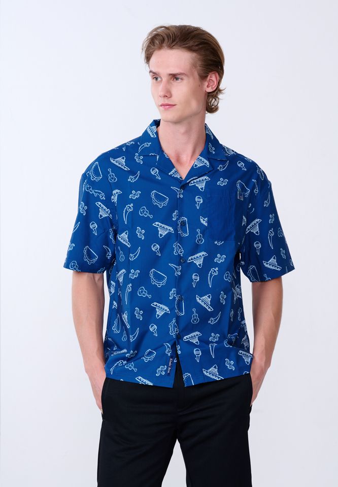 Khaki Bros - คา คิ บรอส. - Short Sleeve loose Shirt - เสื้อเชิ้ตแขนสั้น - KM24S009