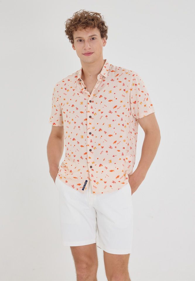 Khaki Bros - คา คิ บรอส. - Short Sleeve Shirt - เสื้อเชิ้ตแขนสั้น - KM24S011
