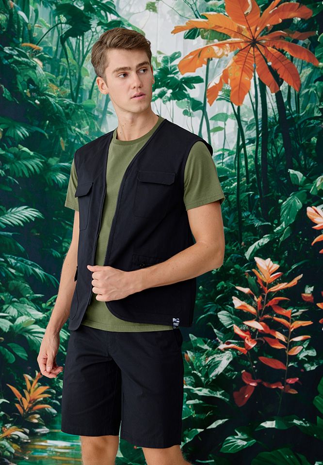 Khaki Bros. - คา คิ บรอส. - Sleeveless Jacket - เสื้อกั๊ก - KM25J001
