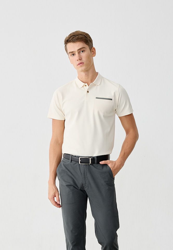 Khaki Bros. - Polo T-Shirt - เสื้อโปโลแขนสั้น ทรง Regular Fit - KM25K002