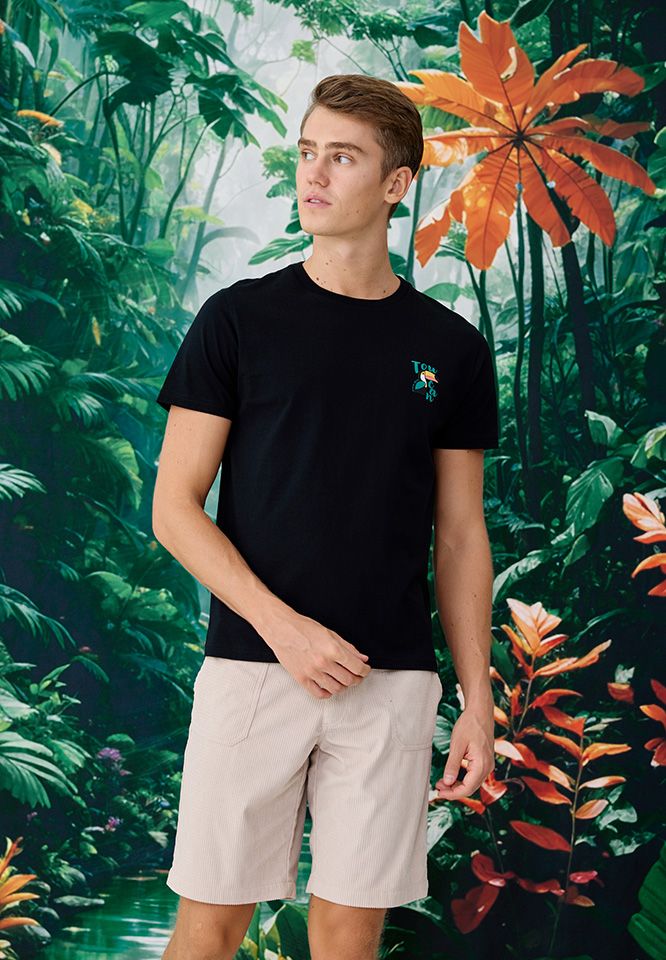 Khaki Bros. - คาคิบรอส - Round neck t-shirt regular fit - เสื้อยืดคอกลม - KM25K014