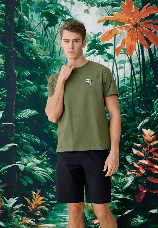 Khaki Bros. - คาคิบรอส - Round neck t-shirt regular fit - เสื้อยืดคอกลม - KM25K015
