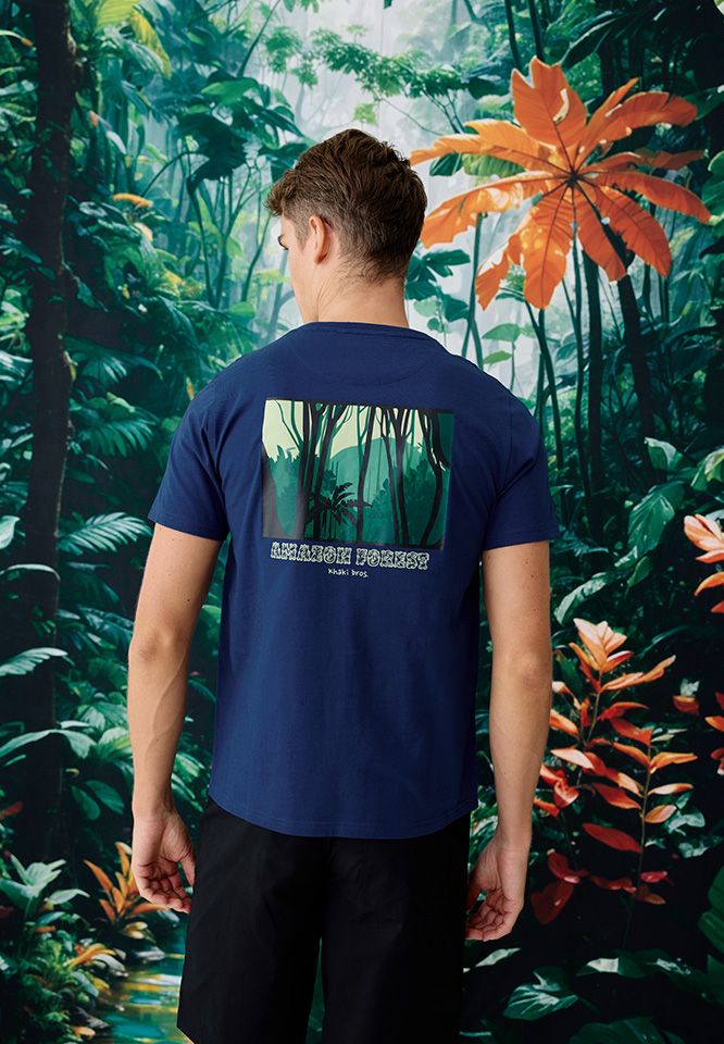 Khaki Bros. - คาคิบรอส - Round neck t-shirt regular fit - เสื้อยืดคอกลม - KM25K016