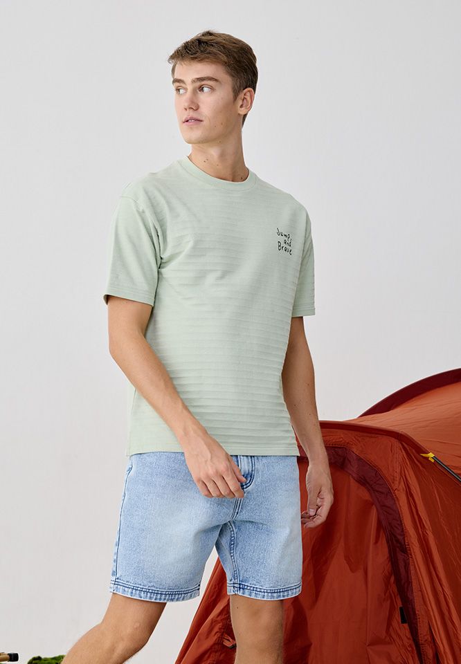  Khaki Bros. - คาคิบรอส - Round neck T-shirt Loose Fit - เสื้อยืดคอกลม - KM25K018